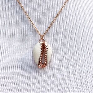 Rose Gold Cowrie Shell Necklace